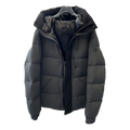 Moncler Contrast-Hood Colour-Block Puffer Jacket