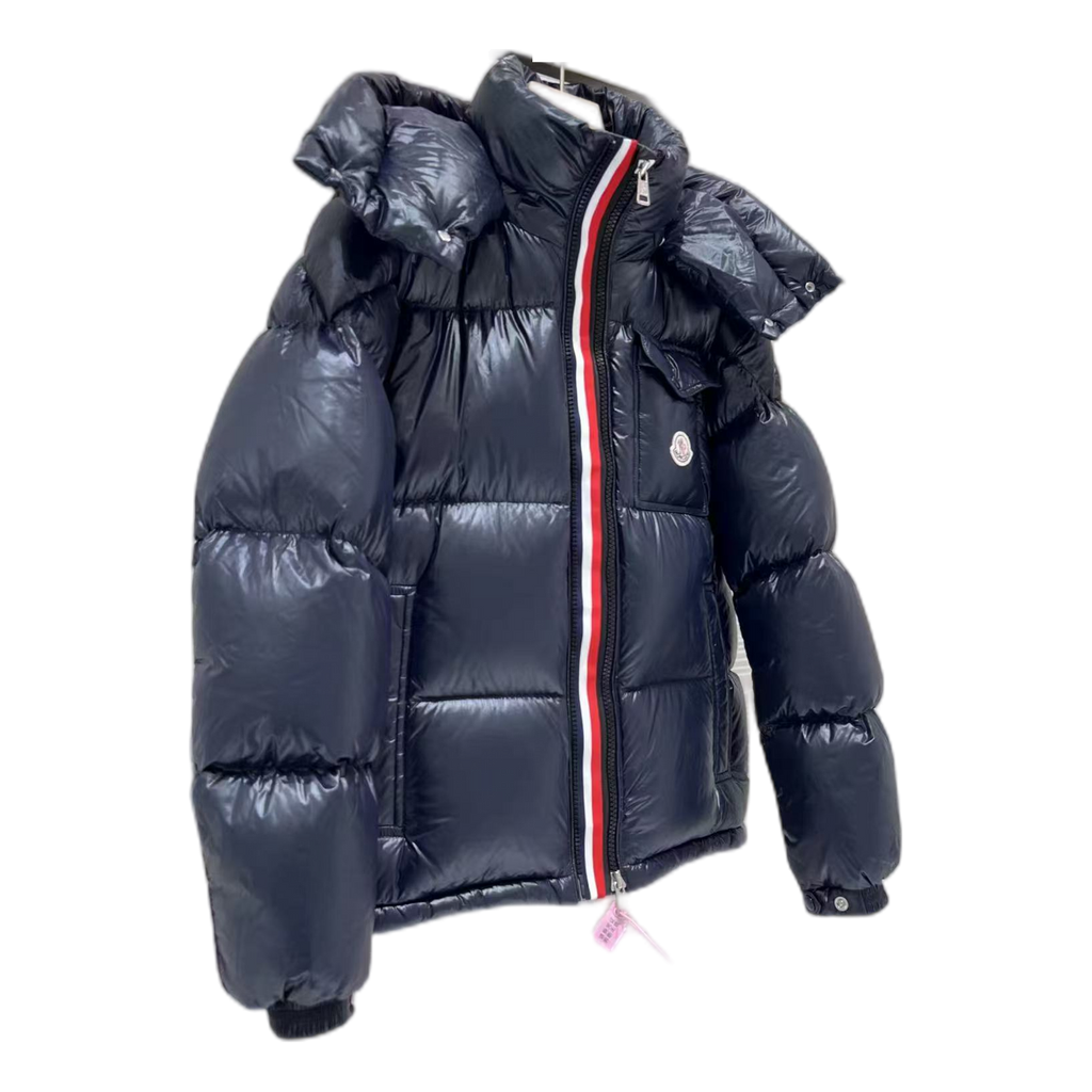 Moncler Montbeliard Hooded Puffer Jacket in Navy