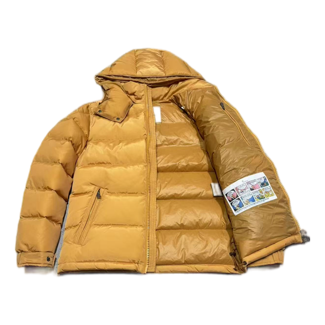 Moncler Maya Hooded Puffer Jacket – Yellow