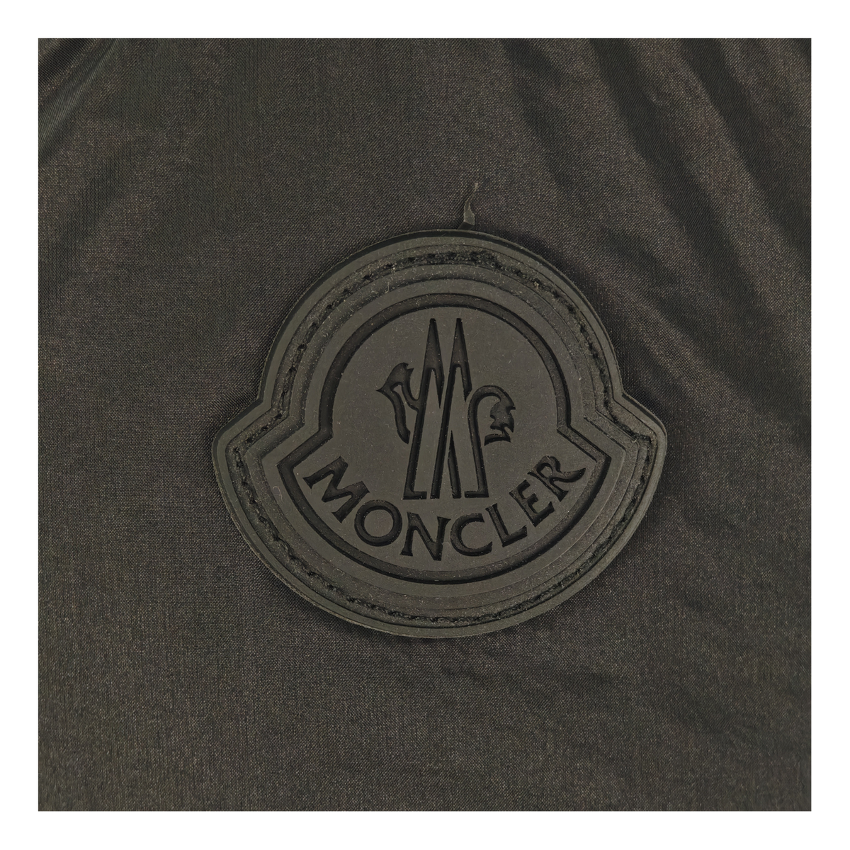 Moncler Tonal-Logo High-Collar Puffer Jacket – Black