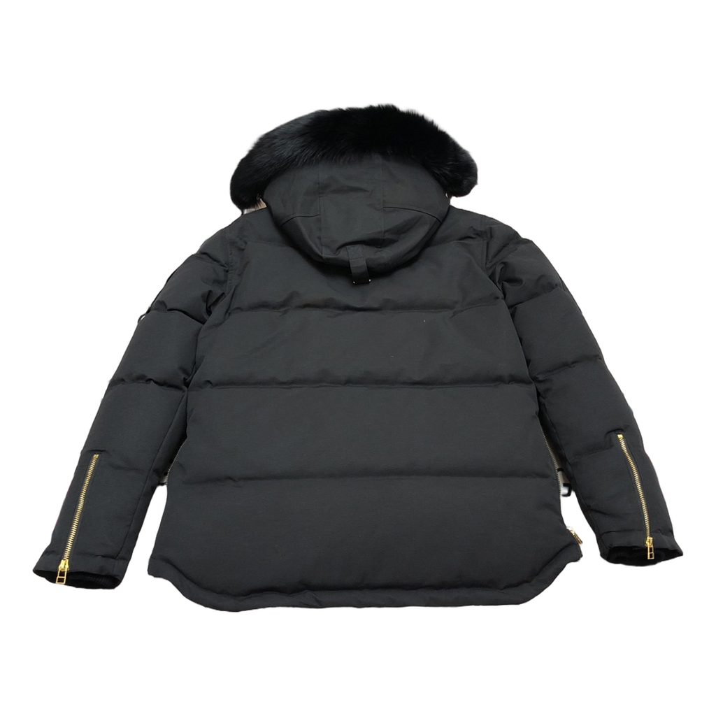 Moose Knuckles Gold 3Q Fur-Trim Puffer Jacket – Black