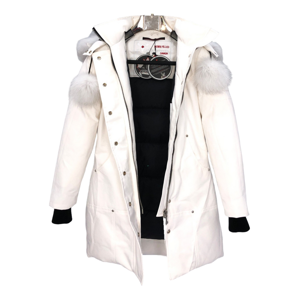 Moose Knuckles Stirling Parka – White Fur Trim