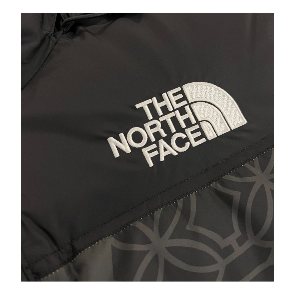 The North Face 1996 Nuptse Patterned Puffer Jacket – Black
